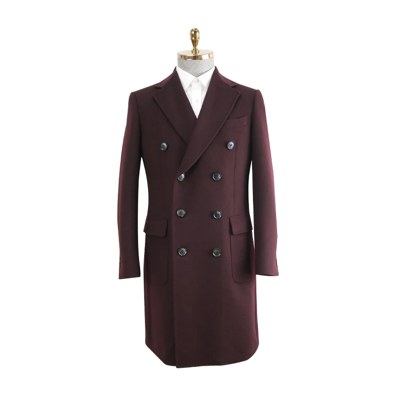 Superior Quality mens winter coat long classic single breasted  winter men wool coat