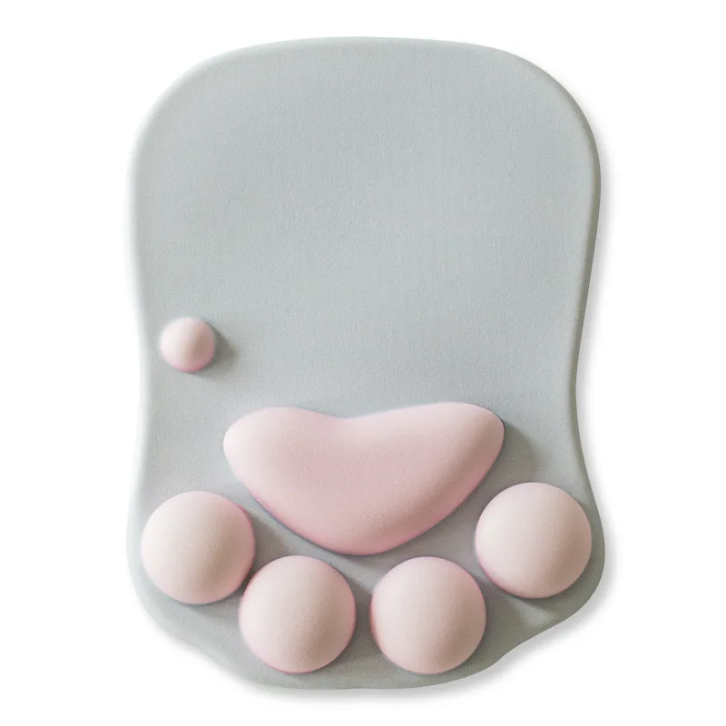 Lovely Cat Paw Mouse Pad With Wrist Support Soft Silicone Wrist Rests Cushion Comfort Mouse Pad Computer Mouse Mat