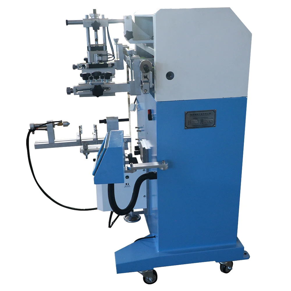 Semi-Automatic High-Speed Screen Printer Machine for Oval Glass Bottles round Wristband Label Printer with Core Engine Component