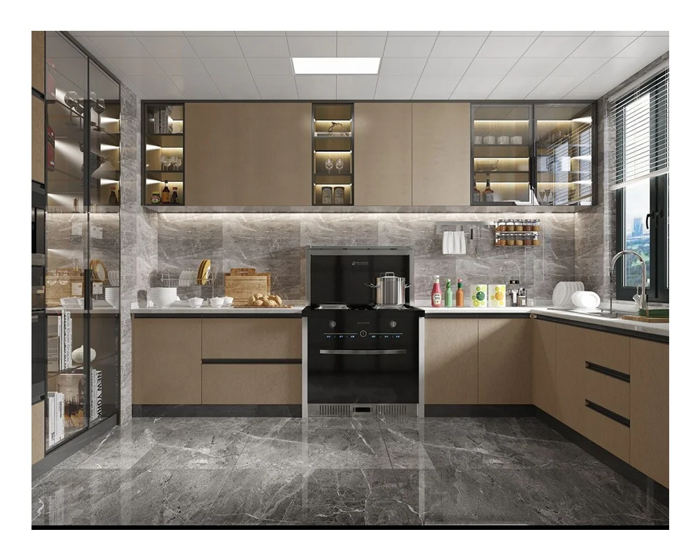 Hot Selling Colorful Kitchen Cabinets Acrylic Kitchen Cabinets Mobile Home Kitchen Cabinets