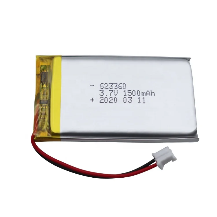 Factory price supply 623360 3.7v 1500mah lithium polymer battery