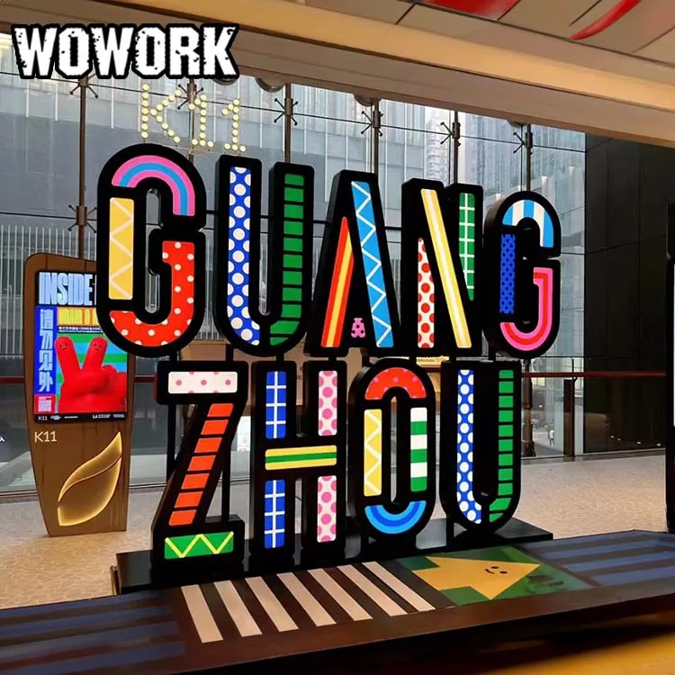 2024 WOWORK custom vintage style bulb marquee lights open face channel letter logo sign by OEM for shop store decoration