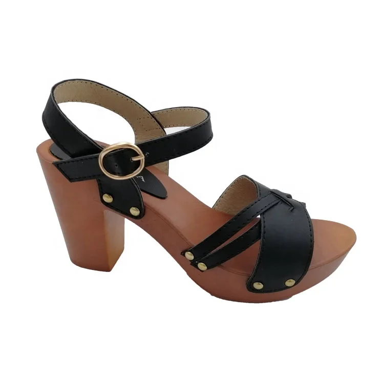 cheap open toe black heel sandals women pumps for summer