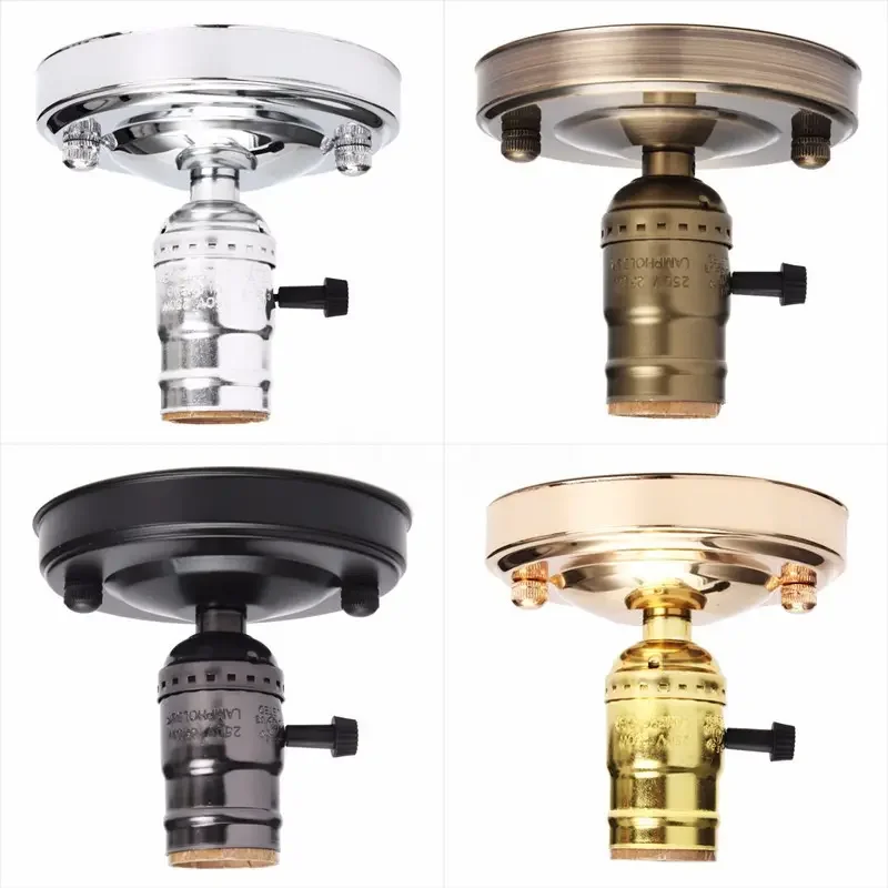 Высококачественная оптовая продажа, люстра E27, адаптер для лампы накаливания, винтажный держатель лампы Эдисона для внутреннего освещения