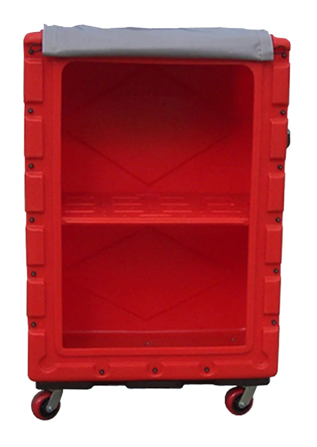 Прочный HDPE Rotomold пластиковый Большой сухой прачечная высокий полотенце тележка с 900L