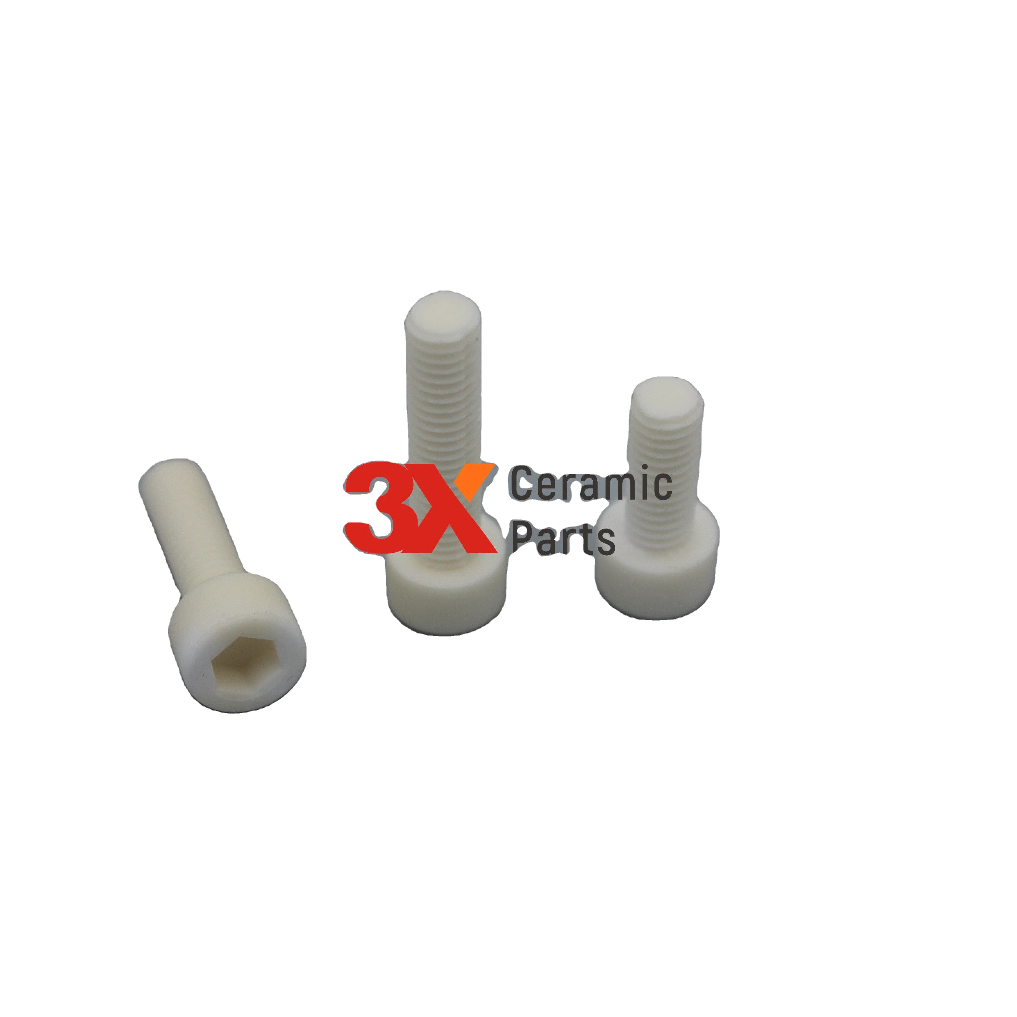 High Quality Abrasion Resistance White 95% And 99% Alumina Ceramic Rods With Screw Threads