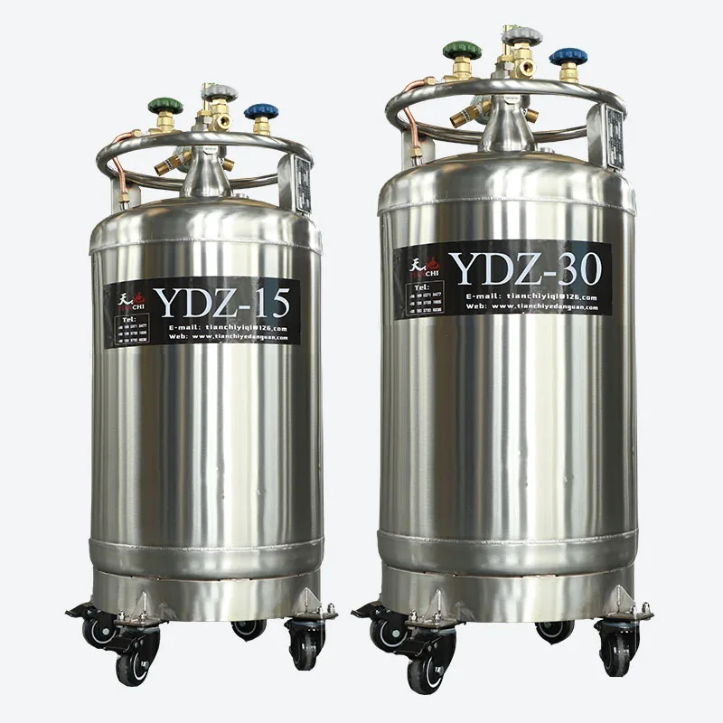 Liquid Nitrogen Dewar Tank Flask Stainless Steel Cylinder Cryogenic 500L Horizontal  Transport Extractor