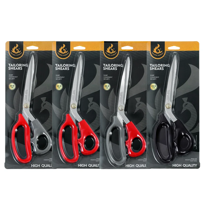 Золотые Феникс 10 дюймов с пластиковой ручкой из нержавеющей стали ножницы для домашнего обихода ткань швейные