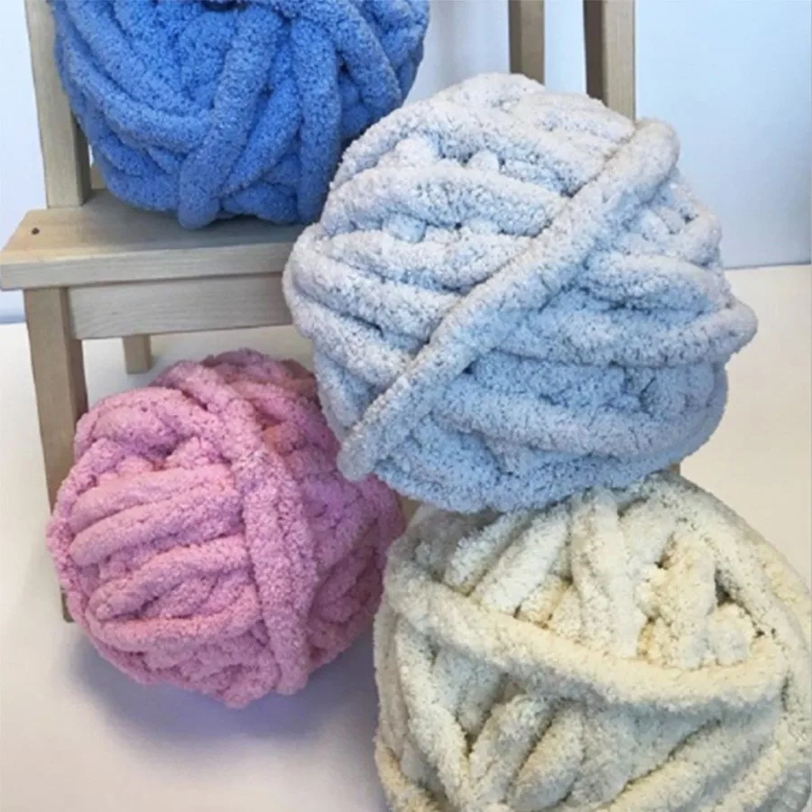 
Charmkey super Chunky polyester yarn 100% Fancy Knit Chenille Yarn for hand knitting 
