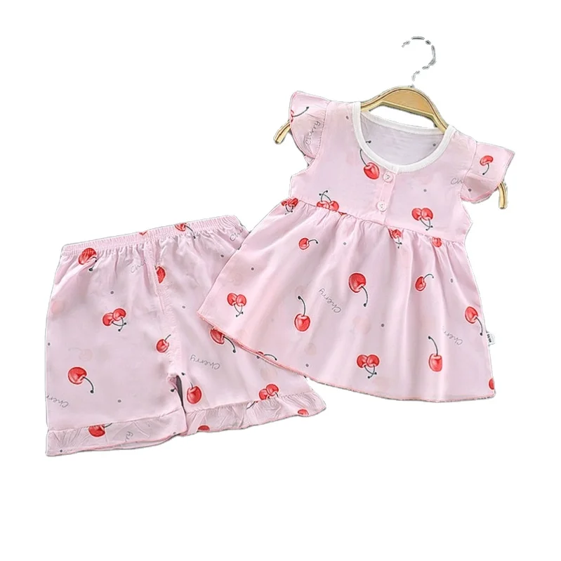
baby girls cute skirt set girls summer clothes kids nightwear baby casual skirt Baby dress 