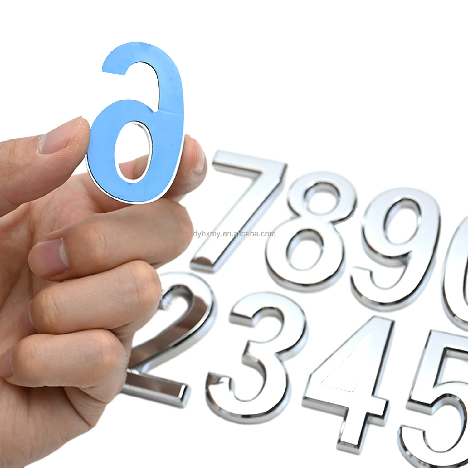 Custom chrome car lettering 3D emblem badge stickers Chrome Abs Plastic Car Letters numbers