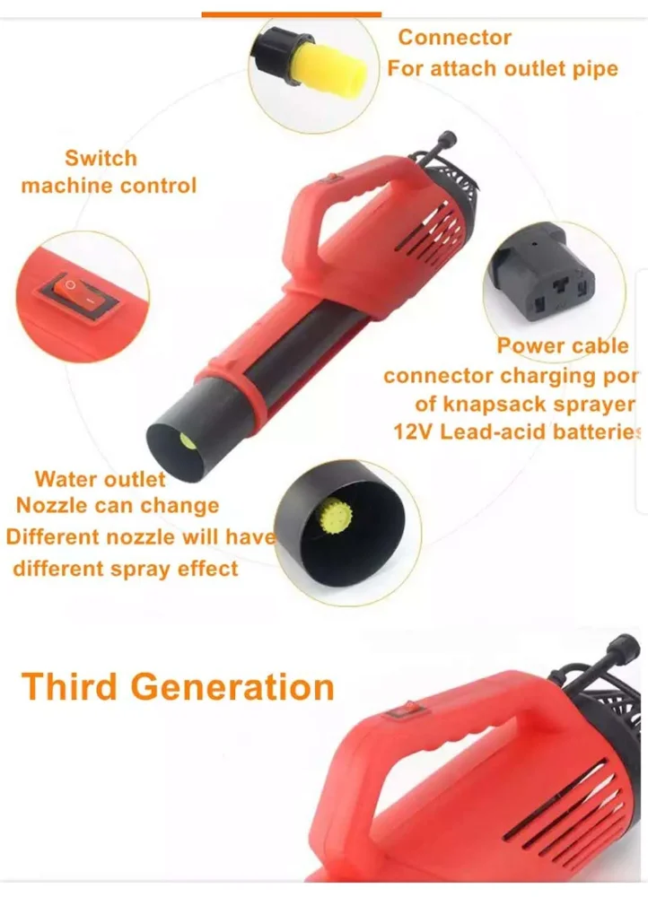 Agriculture Battery Mist Blower 16L Electric Knapsack Sprayer