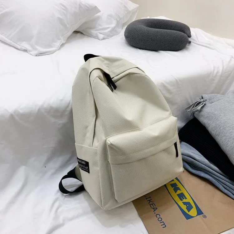 Large-capacity backpack Korean version of the simple girl small fresh ins wind shoulder bag high school college student bag