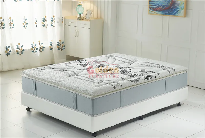 12 Inch Luxury European Pillow Top Compression Memory Foam Pocket Spring Mattress Roll Up Boxed Chinese Manufacturer Mattress