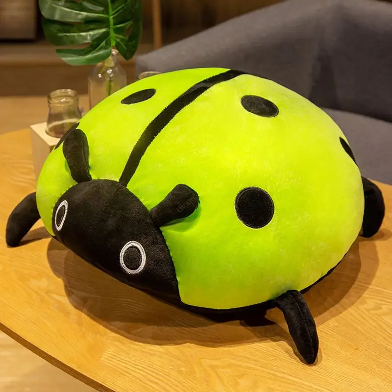Simulation Yellow Green Blue Purple Red Plush Insect Pillow Toys Beetle Ladybird Stuffed Animals