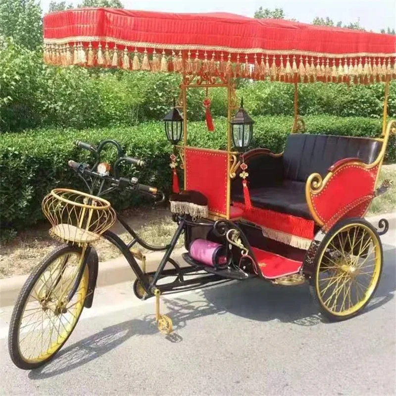 Electric tricycle for passenger ,Sightseeing Three Wheel Tricycle Electric Rickshaw Pedicab