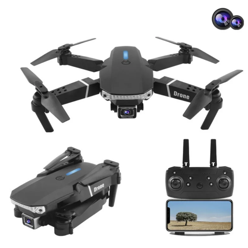 E88/E99 4K rc helicopter Motor WIFI FPV Quadcopter HD Dual Camera Professional Obstacle Avoidance Foldable Quadcopter Helicopter