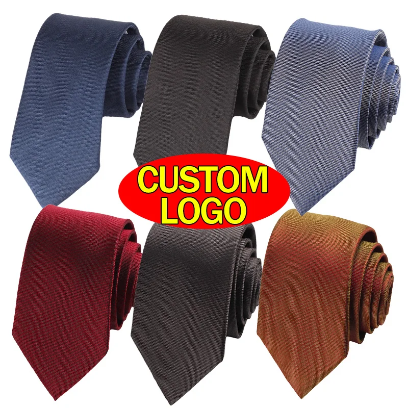 Factory Direct Sales OEM Service Business Custom Polyester/Silk Ties High Quality Solid Woven Jacquard Handmade Necktie for Men