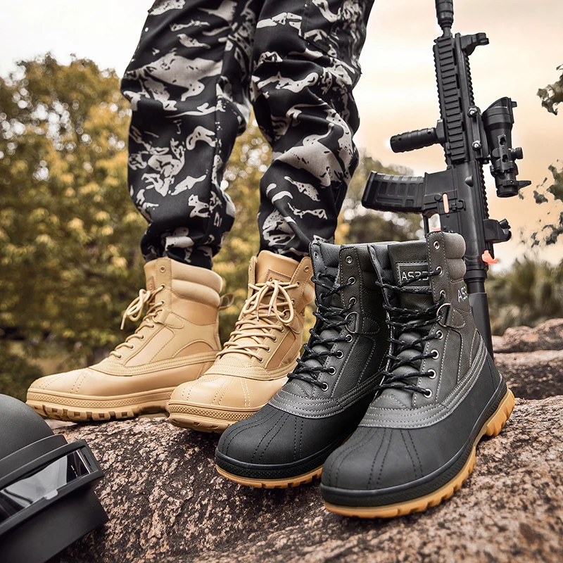 
Timber Boots Men Hunting Rodan Field training Boots Land Leather Army Boots Military Desert Safety Work Shoes Combat Ankle 