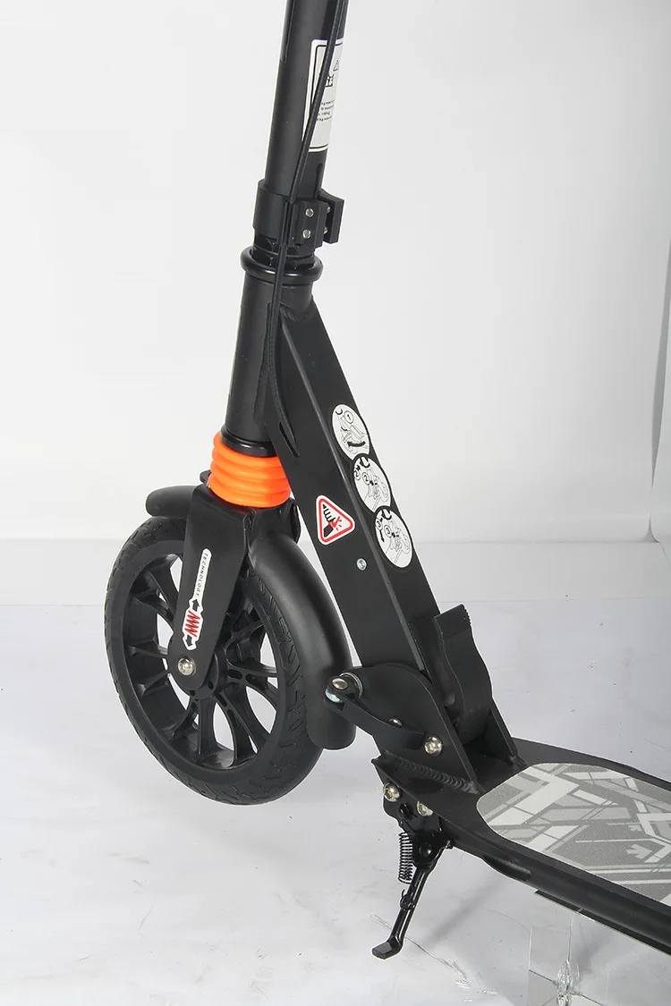 Алюминиевый складной двухколесный скутер для взрослых и детей, дисковый тормоз, пружинный амортизатор