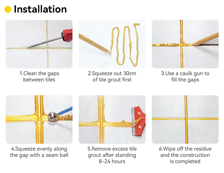 Tiles Wall Floor Decor Material Gold Epoxy Filler Ceramic Tile Grout For Tile Grout