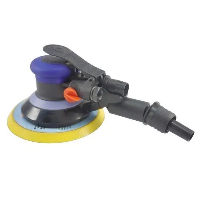 Portable High Performance 12000rpm 6 Inch Central-Vacuum Air Pneumatic Random Orbital Sander With Bottom Dust Cover