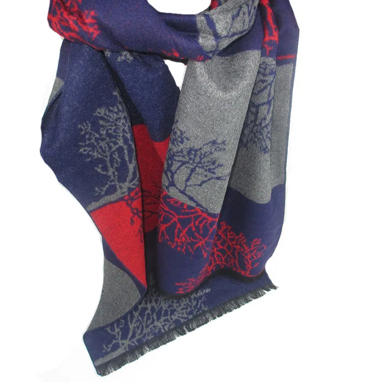 
Wholesale Men Scarves Custom Digital Print Tree Long Scarf For Fashion Guciscarf 