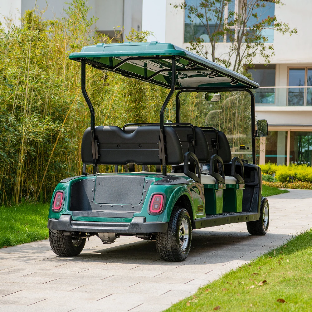 LEROAD L6 Golf Cart 6 Seats Electric car lithium battery 150AH OEM   Factory Direct Sales sightseeing vehicle 8 seats tour bus