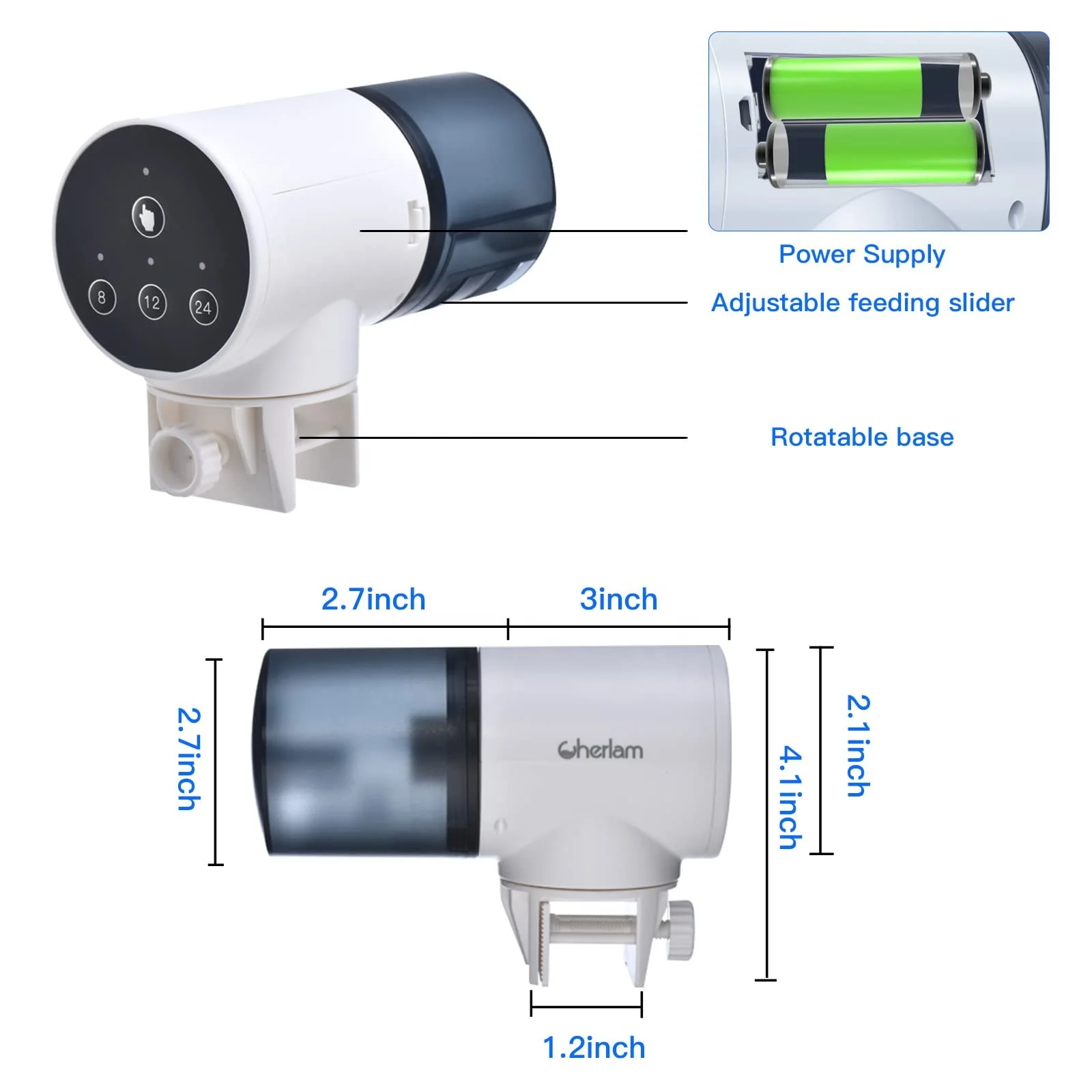 Cherlam Intelligence Fresh Water&Sea Water Fish Feeder Aquariums And Accessories Auto Fish Feeder
