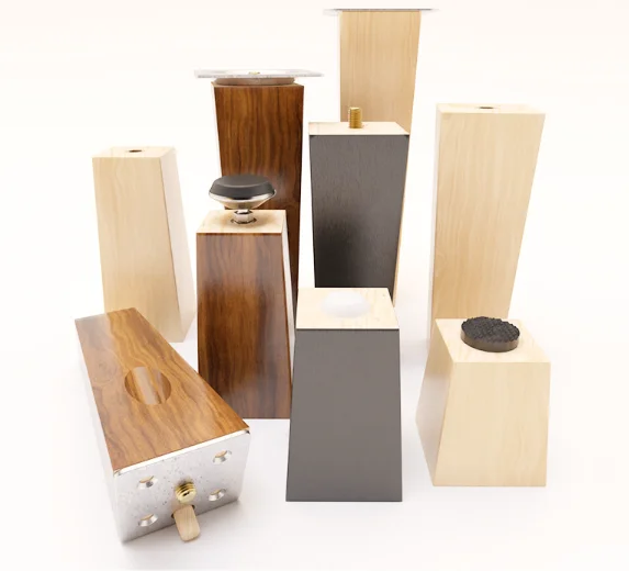 table legs wood Oak furniture Wooden legs Coffee Round wood Table Legs with brass feet for table furniture