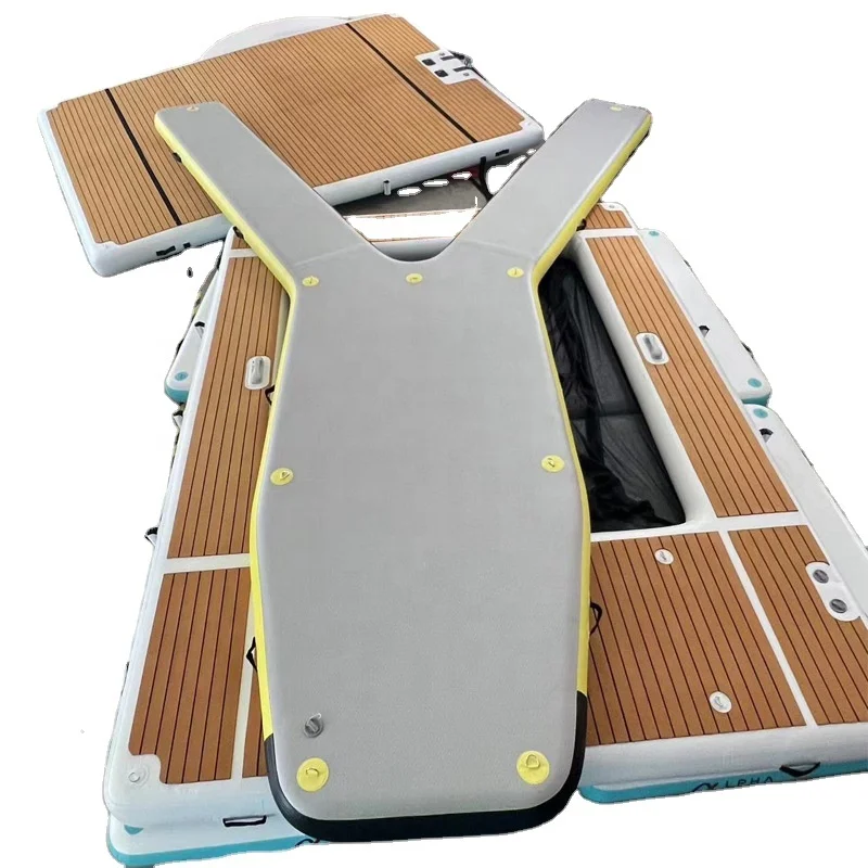 Factory Wholesale y-shape Boat Water Inflatable Floats Motorboat Dock Platform Yacht Dock Island Platform