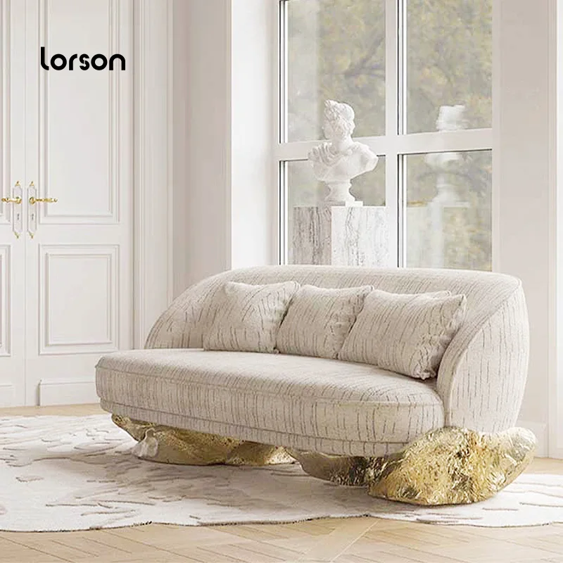 Italian Luxury Velvet Sofa Set High-End Custom European Design for Living Room or Hall Premium Sectional Fabric for Apartment