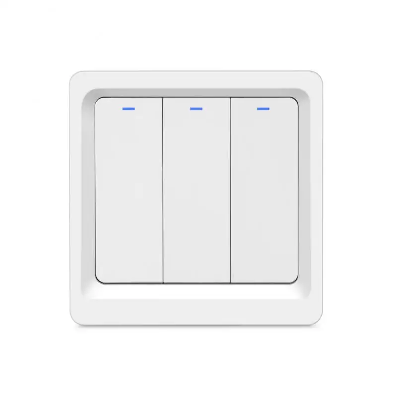 WB3S chip Tuya WIFI BT Switch No Neutral,Smart Wireless EU Standard Control Light Switche work with Alexa, Google Home