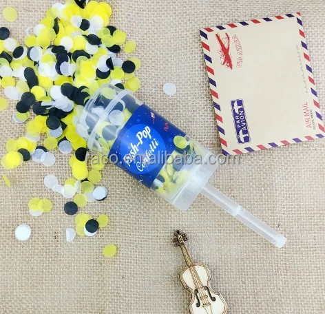 hot sale handheld small cannon DIY gender reveal confetti poppers push pop confetti