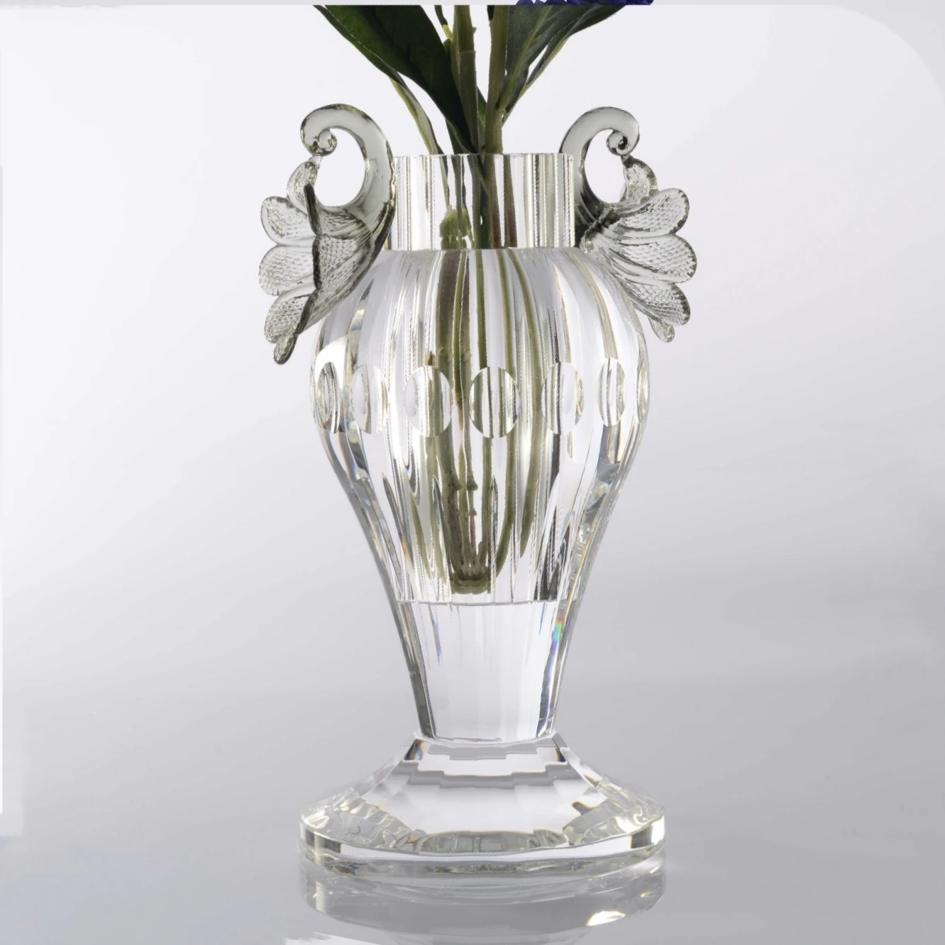 Modern clear Crystal  Flower Glass Vase Large Floor Vase for home decoration
