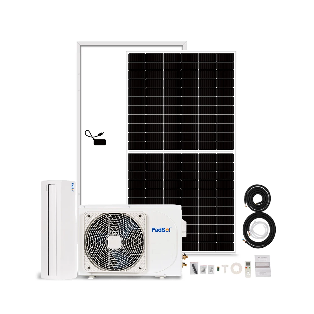 12000BTU 1 ton 1.5HP Solar Air Conditioner AC DC Hybrid Cooling Solar Powered Split Air Conditioner