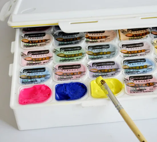 New 40Color 30-100ML Set Of Non-Toxic Gouache Paint Art Painting Medium With Canvas Painting Capacity