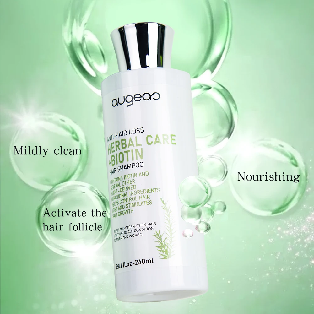 Чистый экологически чистый травяной шампунь против выпадения волос и