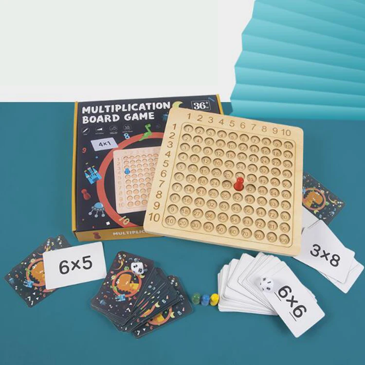 Preschool Math Learning Tool 1-100 Counting Consecutive Numbers Multiplication Table board game