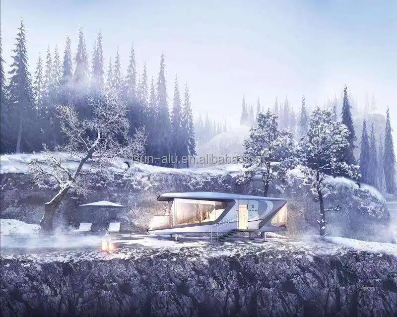 Ready To Ship Fold-Out Portable Shipping Container Home Cheap Tiny House Cabin Box on Wheels Price