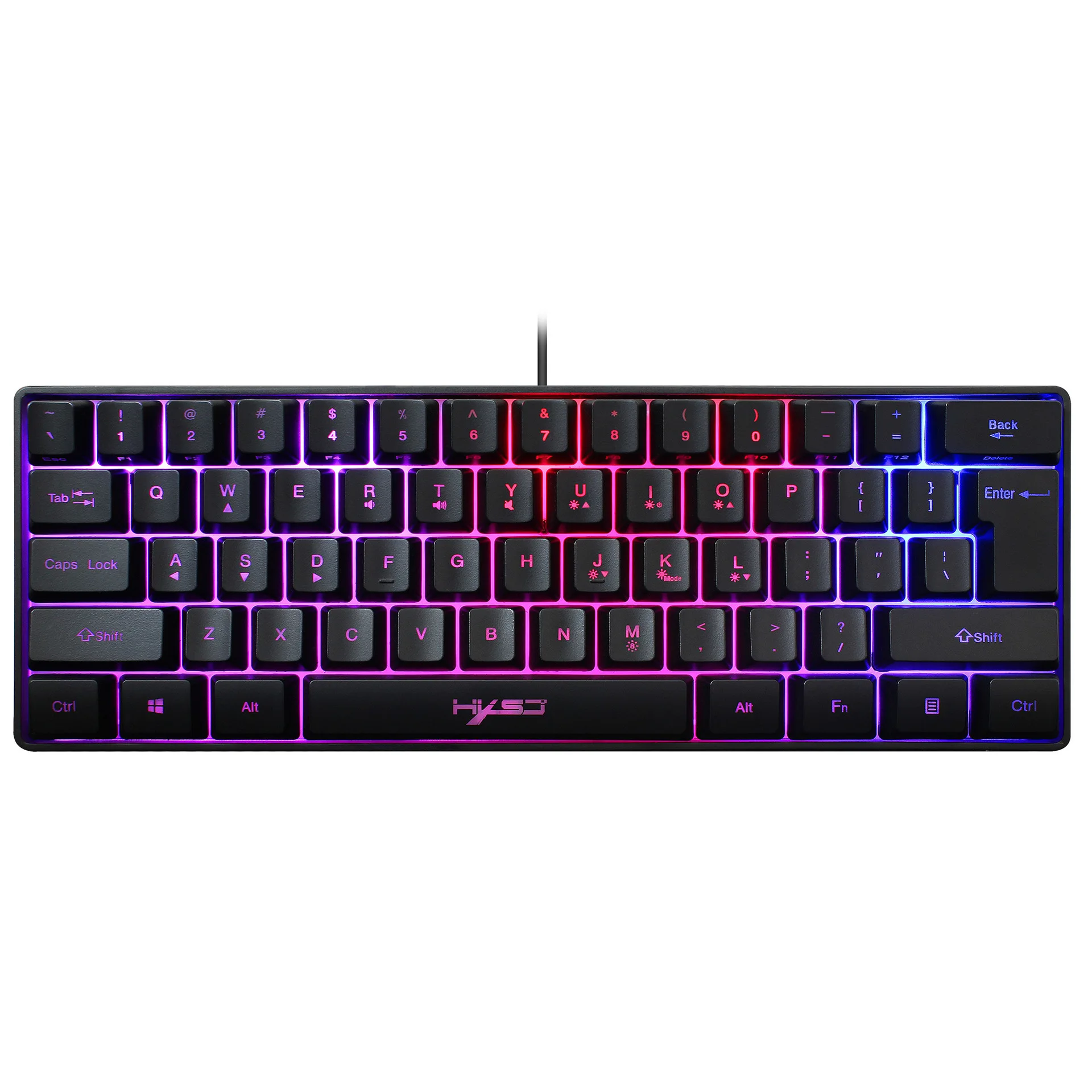 HXSJ V700 61 keys Mechanical Feeling Membrane Gaming Keyboard Wired Keyboard