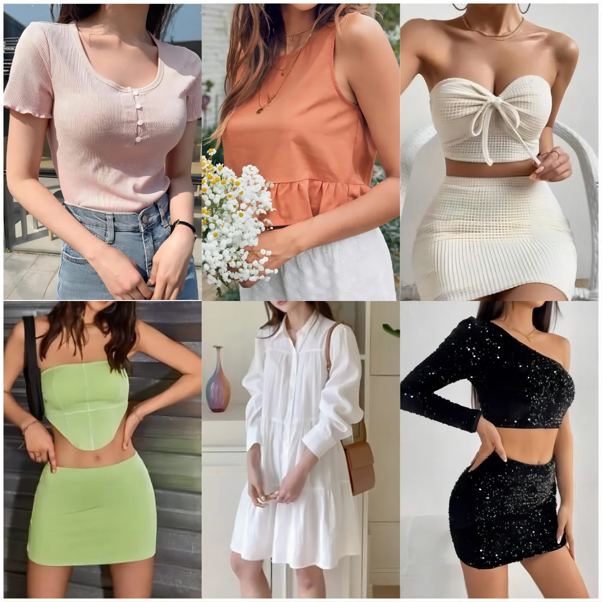 HLY Stock Apparel Mix Wholesale Tops Dress Women Bulk Clothes Brand New Clothes Random Delivery Bulk Package Stock Clothing