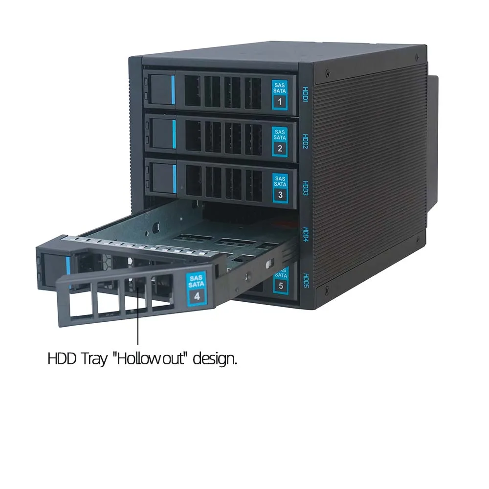 5-Bay Modular NAS Storage Server Case with 5*3.5 HDD Modular Adapter 3*5.25 CD Fit in Stock