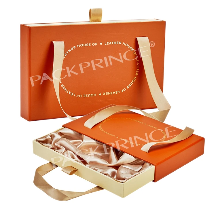 Luxury Slik Stain Scarf Hijab Gift Box Drawer Packaging Scarves Organizer Custom Boxes For Silk Scarves And Dresses With Logo