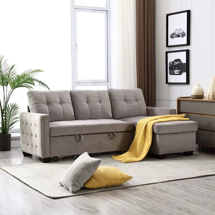 Frank good supplier 3 seat sofa cum bed folding foldable multifunctional living room furniture