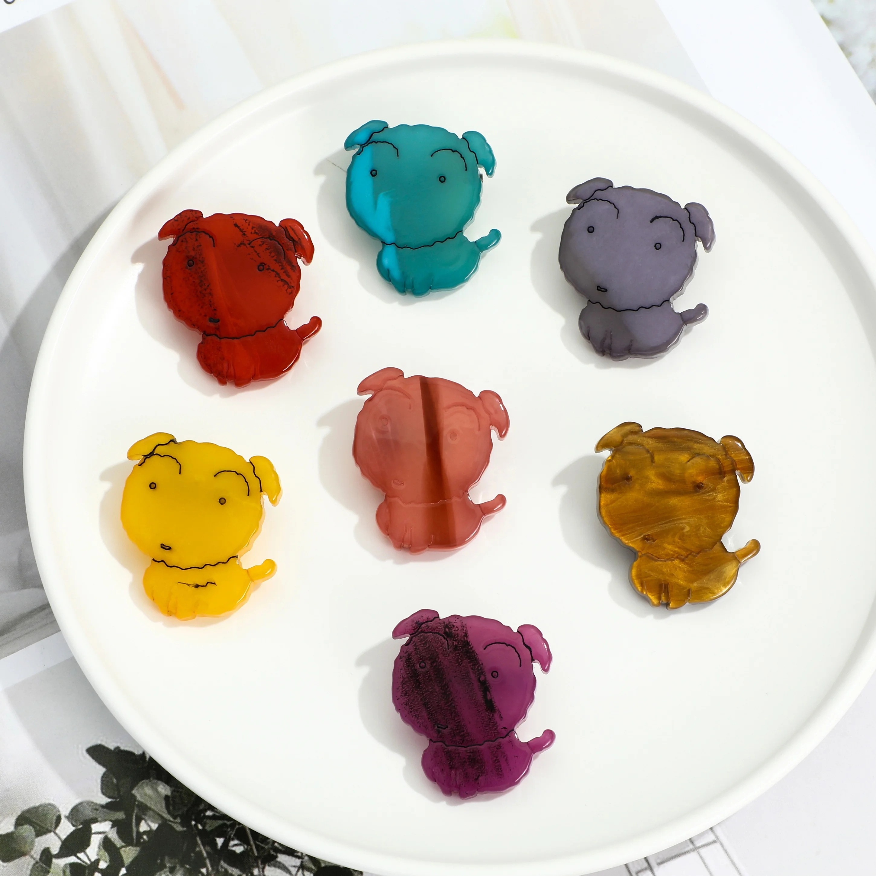 Fashion Luxury Ladies Designer Brooches Wholesale Female Clothing Accessories Animal Dog Brooches