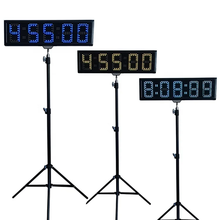 5 Inch 5 Digits Marathon LED Timer Indoor Countdown Race Clock Tripod Running Timer