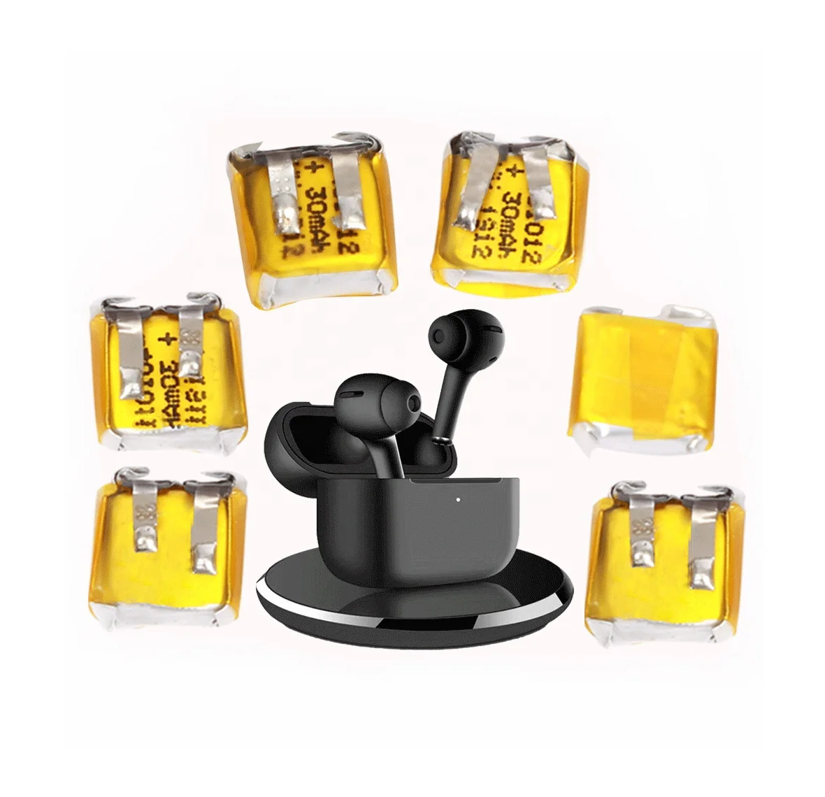 Small 3.7V 30mAh Bluetooth Headset 450912 Lipo Battery  Smart Watch Lithium Ion Polymer Battery