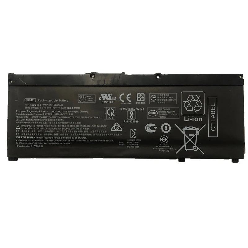 NEW Replacement laptop battery SR04XL 15.4V 70.07Wh For HP Pavilion 15-CE000 Series HSTNN-IB7Z 917678-171 battery pack original