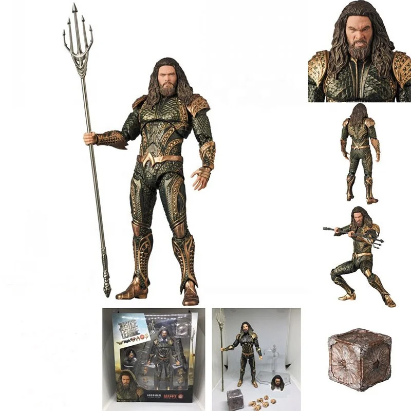 maf 061 Aquamans Atlantis Trident portable doll boxed Handmade gifts action figure gift toys Collection wholesale MAF